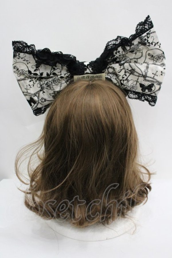 画像2: 危機裸裸商店 / デカりぼんカチューシャ  アイボリー I-26-04-03-098-GO-AC-SA-ZI (2)