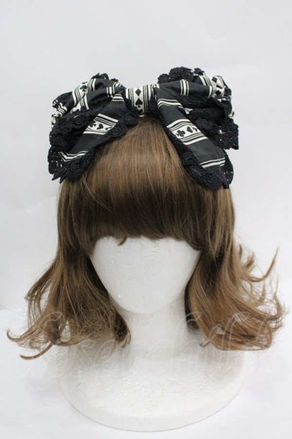 画像1: BABY,THE STARS SHINE BRIGHT / KC Alice's Portraitカチューシャ  ブラック I-26-04-03-100-BA-AC-SA-ZI (1)