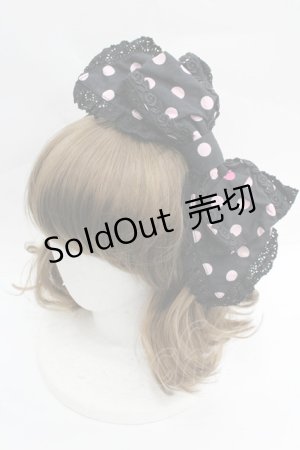 画像: BABY,THE STARS SHINE BRIGHT / Baby Cafe柄Candyカチューシャ  ブラック×ピンク I-26-04-03-108-BA-AC-SA-ZI