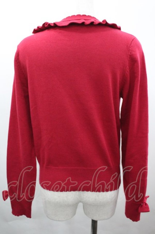 画像2: BABY,THE STARS SHINE BRIGHT / ローズレースニットカーディガン  ボルドーＸ白 I-26-04-03-012-BA-TO-SA-ZI (2)