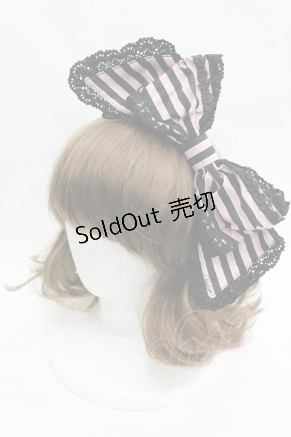 画像1: BABY,THE STARS SHINE BRIGHT / Baby Cafe柄ジェラートカチューシャ  ピンク×ブラック I-26-04-03-112-BA-AC-SA-ZI (1)