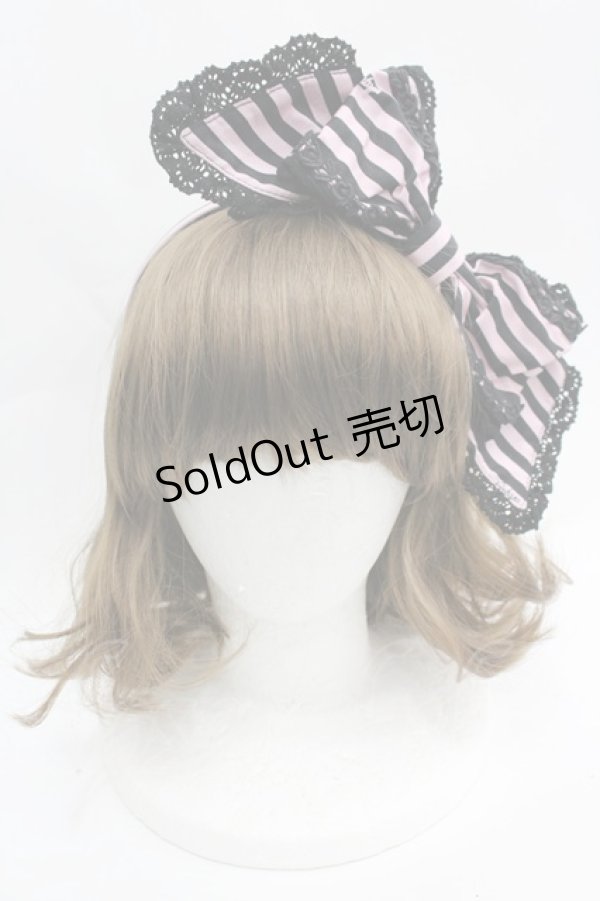 画像2: BABY,THE STARS SHINE BRIGHT / Baby Cafe柄ジェラートカチューシャ  ピンク×ブラック I-26-04-03-112-BA-AC-SA-ZI (2)