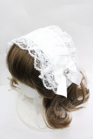 画像: NOEMIE / キラキラハートビジューヘッドドレス  白 I-26-04-03-114-LO-AC-TE-ZI