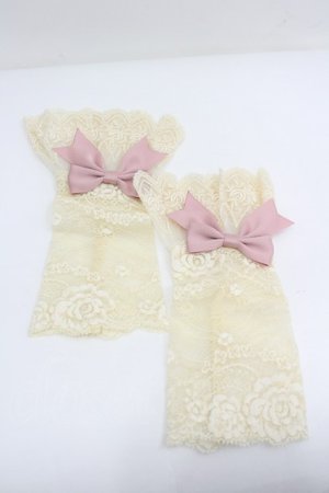 画像: Mary Magdalene / リボン付レースカフス・ショート  黒 I-26-04-03-118-CL-ZA-SA-ZI