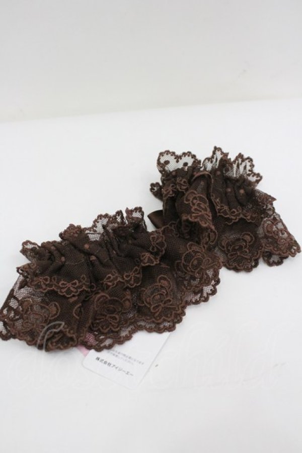 画像2: axes femme kawaii / クマ刺繍お袖留め  茶 I-26-04-03-123-AX-ZA-SA-ZI (2)