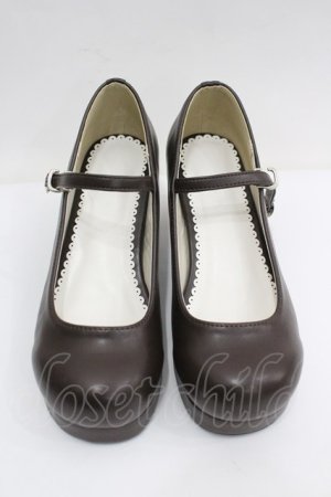 画像: DearMyLove / マカロンヒールシューズ 23.5CM ブラウン I-26-04-03-124-EL-SH-SA-ZI