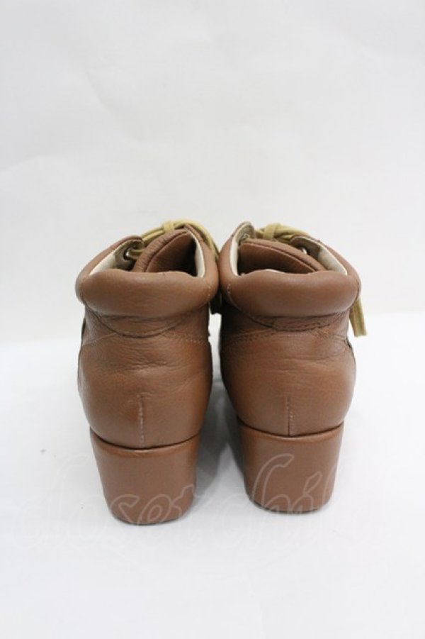 画像2: INGEBORG / カメリア編み上げブーツ  ブラウン I-26-04-03-125-LO-SH-SA-ZI (2)