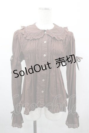 画像: BABY,THE STARS SHINE BRIGHT / ベビードールブラウス  ブラウン I-26-04-03-002-BA-BL-SA-ZI