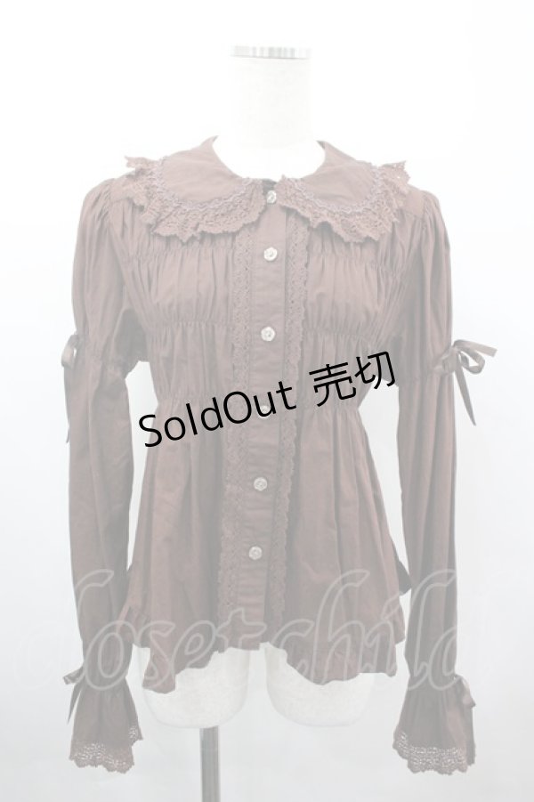 画像1: BABY,THE STARS SHINE BRIGHT / ベビードールブラウス  ブラウン I-26-04-03-002-BA-BL-SA-ZI (1)