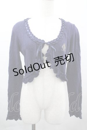 画像: ALICE and the PIRATES / 刺繍ニットボレロ  ネイビー I-26-04-03-014-PA-TO-SA-ZI