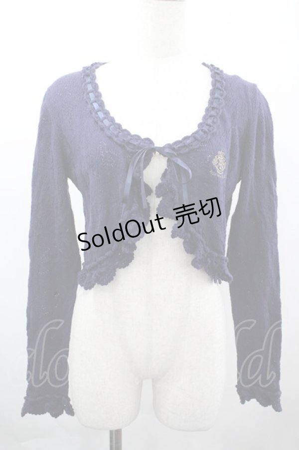 画像1: ALICE and the PIRATES / 刺繍ニットボレロ  ネイビー I-26-04-03-014-PA-TO-SA-ZI (1)