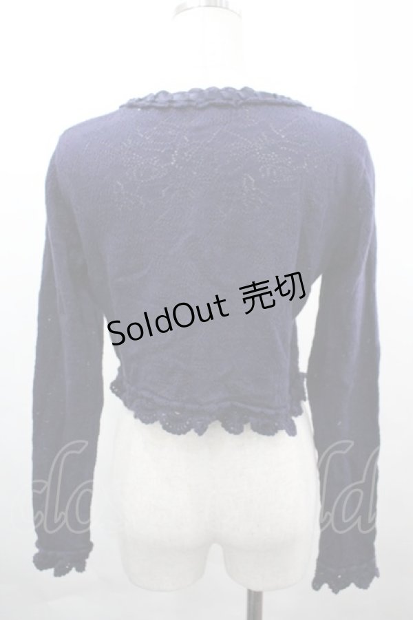 画像2: ALICE and the PIRATES / 刺繍ニットボレロ  ネイビー I-26-04-03-014-PA-TO-SA-ZI (2)