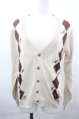 画像: ALICE and the PIRATES / アーガイルカーディガン  ベージュ I-26-04-03-015-PA-TO-SA-ZI