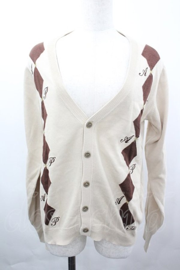 画像1: ALICE and the PIRATES / アーガイルカーディガン  ベージュ I-26-04-03-015-PA-TO-SA-ZI (1)