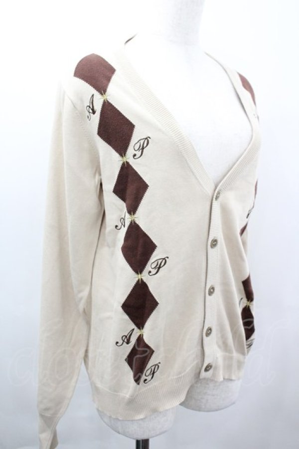 画像3: ALICE and the PIRATES / アーガイルカーディガン  ベージュ I-26-04-03-015-PA-TO-SA-ZI (3)