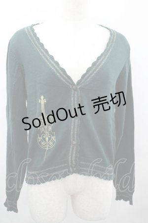 画像: ALICE and the PIRATES / バイオリン刺繍カーディガン  グリーン I-26-04-03-016-PA-TO-SA-ZI