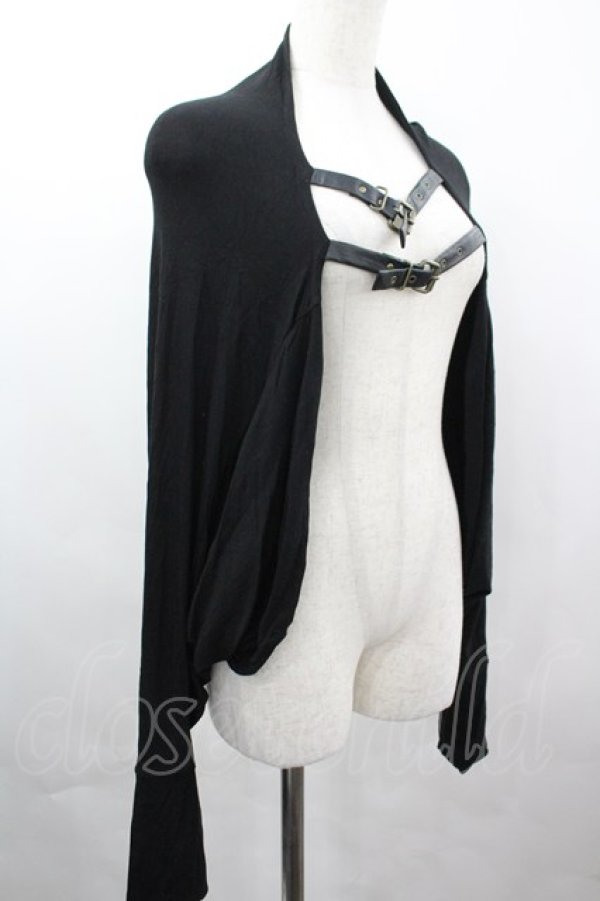 画像3: Na+H / 2連ベルトカーディガン  黒 I-26-04-03-017-PU-TO-SA-ZI (3)