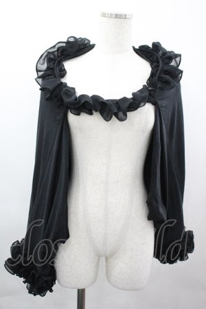 画像: Na+H / フリルカーディガン  黒 I-26-04-03-018-PU-TO-SA-ZI