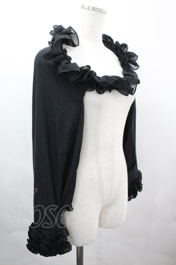 画像3: Na+H / フリルカーディガン  黒 I-26-04-03-018-PU-TO-SA-ZI (3)