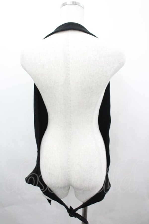 画像2: Na+H / フリルベスト  黒 I-26-04-03-020-PU-TO-SA-ZI (2)