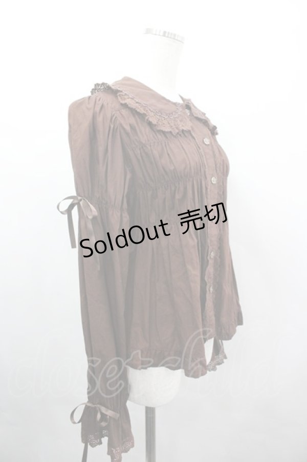 画像3: BABY,THE STARS SHINE BRIGHT / ベビードールブラウス  ブラウン I-26-04-03-002-BA-BL-SA-ZI (3)