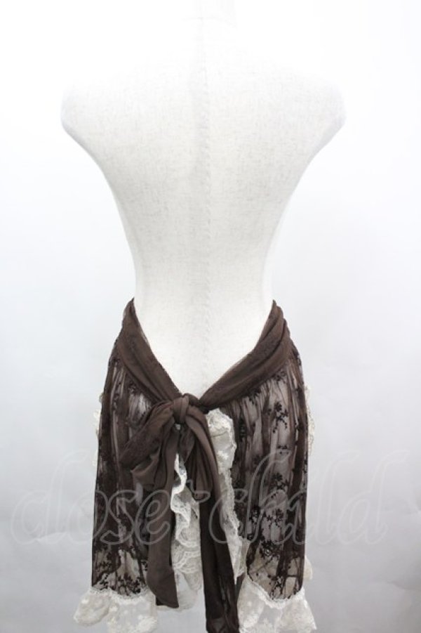 画像2: Eri Aino's collaboration / TT*AINレースエプロン L 中茶 I-26-04-03-024-PU-ZA-SA-ZI (2)