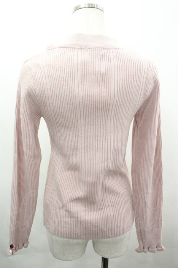 画像2: axes femme / バラボトルネックリブプルオーバー  ピンク I-26-04-03-026-AX-TO-SA-ZI (2)
