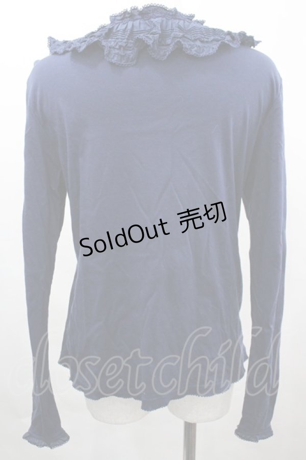 画像2: PINK HOUSE / ピンタック襟カットソー  青 I-26-04-03-027-LO-TO-SA-ZI (2)