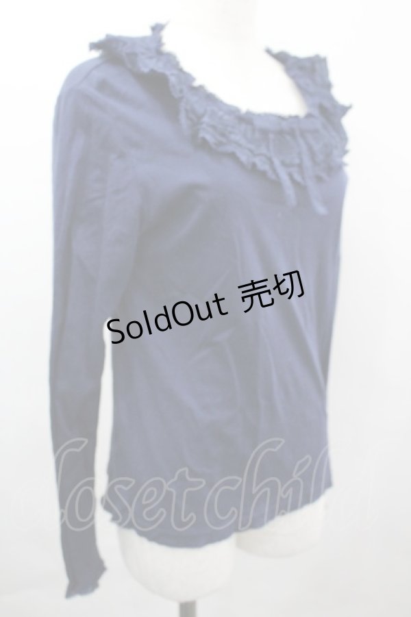 画像3: PINK HOUSE / ピンタック襟カットソー  青 I-26-04-03-027-LO-TO-SA-ZI (3)