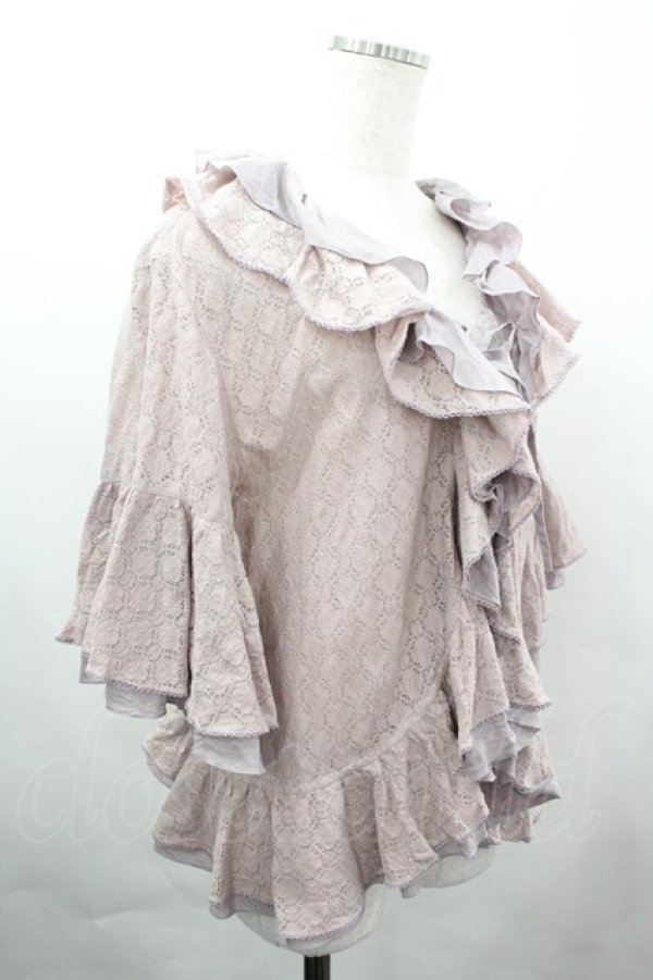 画像3: PINK HOUSE / 総レースフリルカーディガン  ラベンダー I-26-04-03-028-LO-TO-SA-ZI (3)