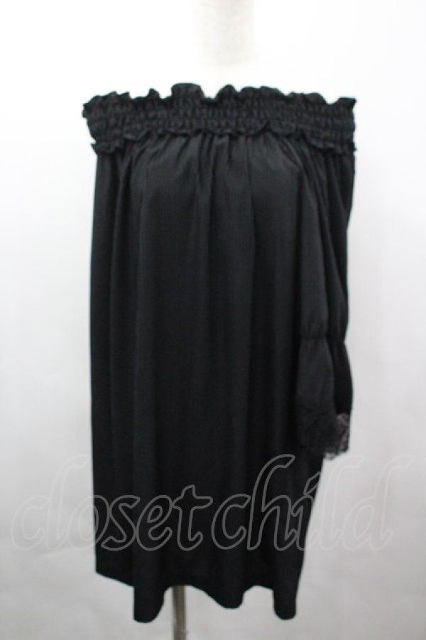 画像1: Na+H / vioオフショルダーワンピース  黒 I-26-04-03-030-PU-OP-SA-ZI (1)