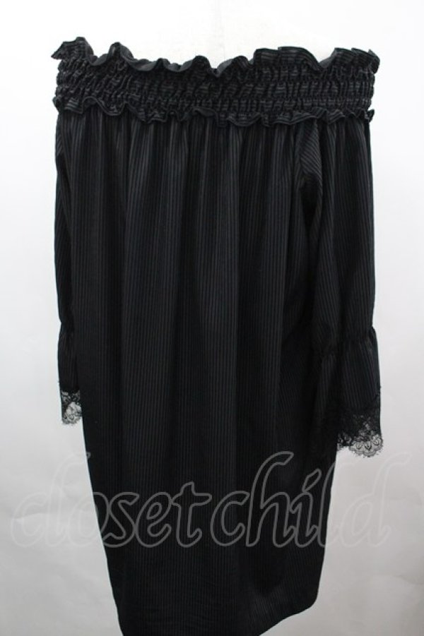 画像2: Na+H / vioオフショルダーワンピース  黒 I-26-04-03-030-PU-OP-SA-ZI (2)