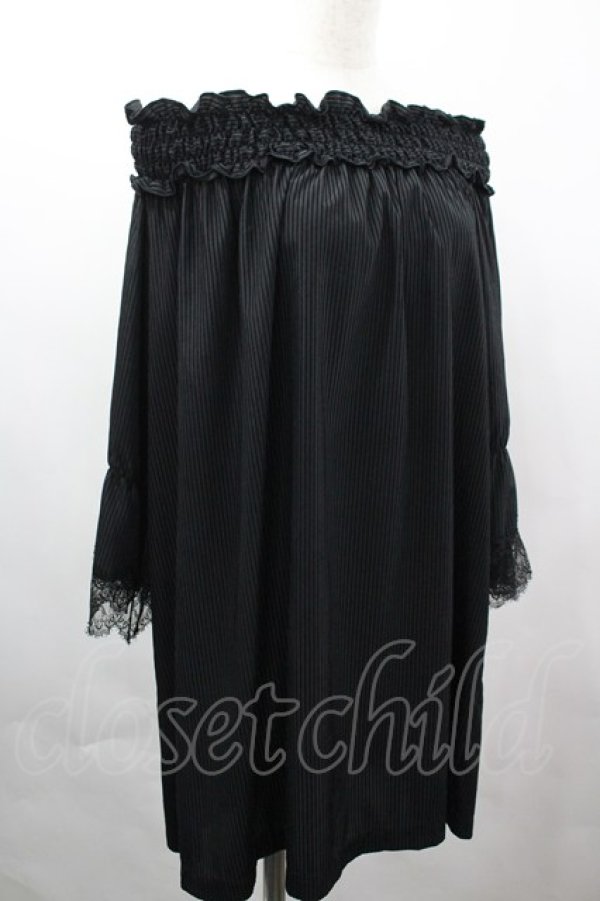 画像3: Na+H / vioオフショルダーワンピース  黒 I-26-04-03-030-PU-OP-SA-ZI (3)