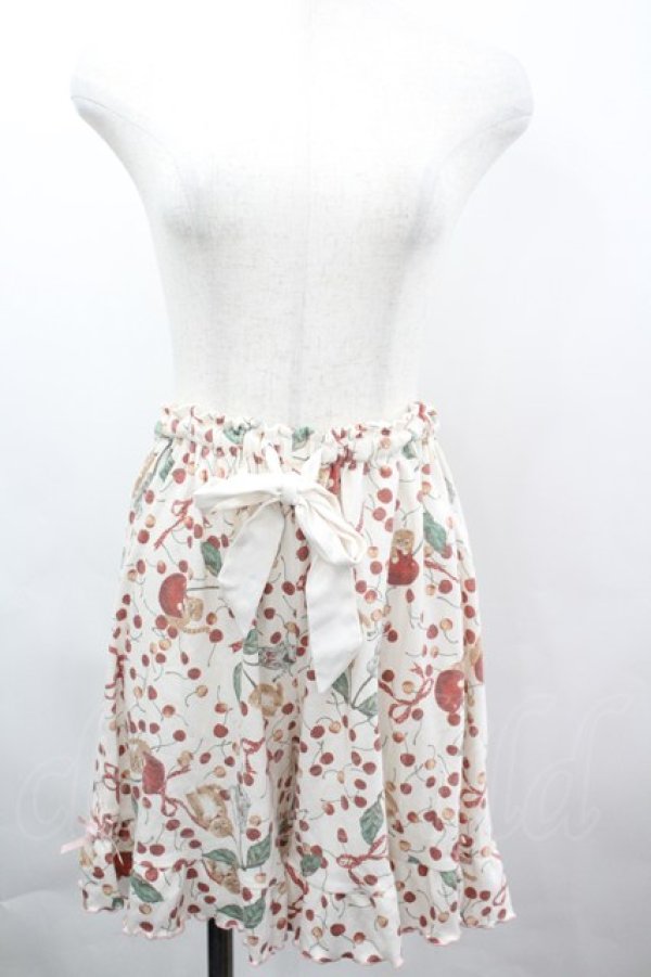 画像4: PINK HOUSE / キャットチェリードロップルームウェア  アイボリー I-26-04-03-031-LO-OP-SA-ZI (4)