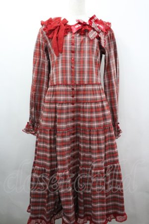 画像: PINK HOUSE / PINK HOUSE×misako aoki チェックワンピース  赤チェック I-26-04-03-032-LO-OP-SA-ZI