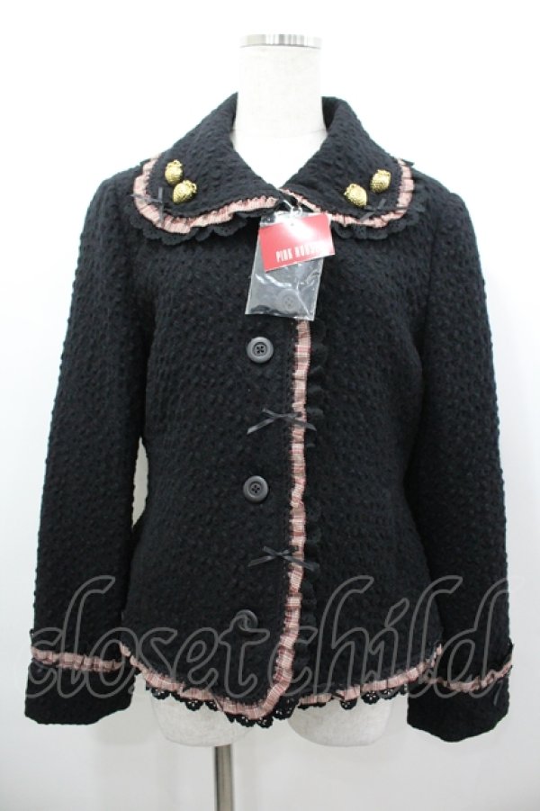 画像1: PINK HOUSE / ベリーツィードジャケット  黒Ｘゴールド I-26-04-06-032-LO-JA-SA-ZI (1)