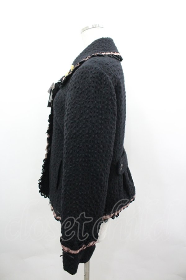 画像3: PINK HOUSE / ベリーツィードジャケット  黒Ｘゴールド I-26-04-06-032-LO-JA-SA-ZI (3)