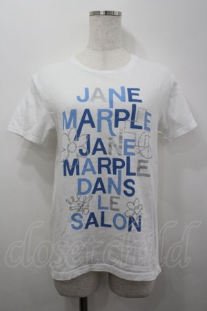 画像: Jane Marple / Signature Printed T-shirt S 白×ブルー I-26-04-06-005-JM-TO-TE-ZI