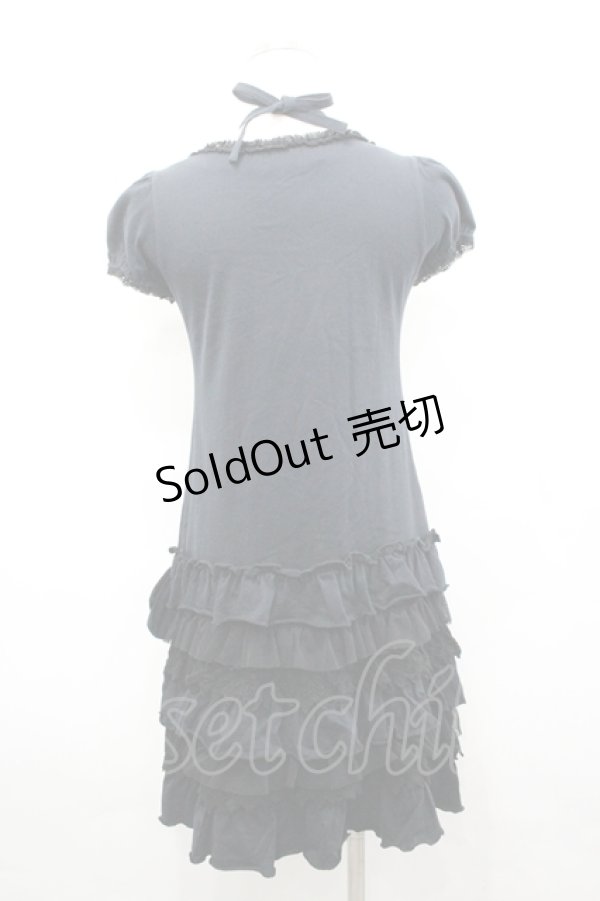 画像5: BABY,THE STARS SHINE BRIGHT / プリンセスドロップフリルカットワンピース  黒 I-26-04-06-037-BA-OP-SA-ZI (5)