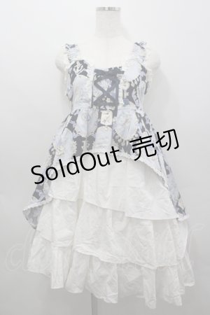 画像: ALICE and the PIRATES / 宝石柄ジャンパースカート  紺 I-26-04-06-040-PA-OP-SA-ZI