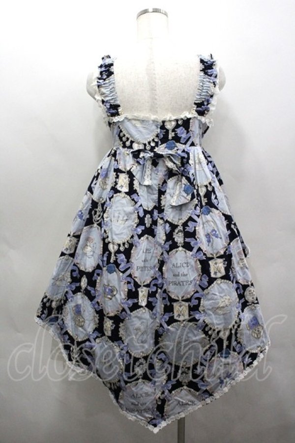 画像3: ALICE and the PIRATES / 宝石柄ジャンパースカート  紺 I-26-04-06-040-PA-OP-SA-ZI (3)