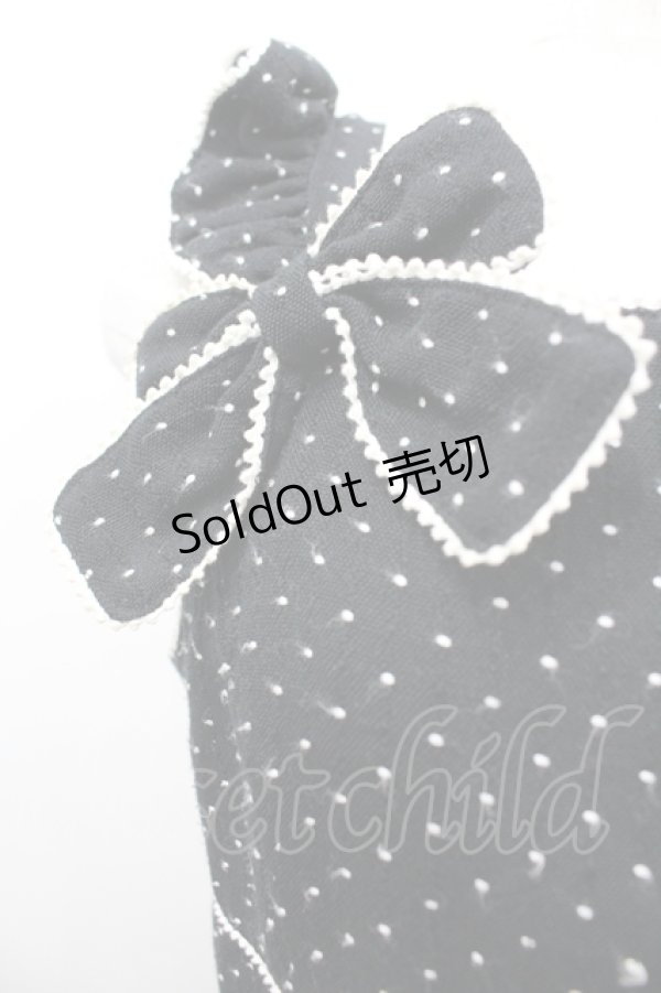 画像2: Innocent World / ドットリボンジャンパースカート  黒Ｘ白 I-26-04-06-041-IW-OP-SA-ZI (2)