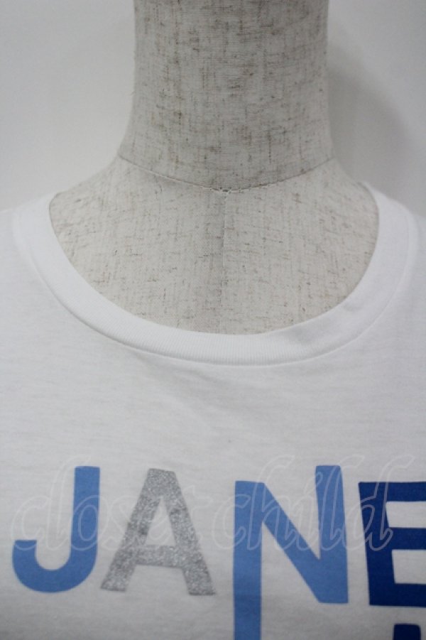 画像3: Jane Marple / Signature Printed T-shirt S 白×ブルー I-26-04-06-005-JM-TO-TE-ZI (3)