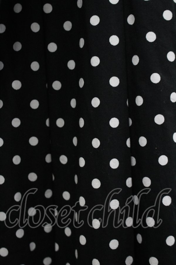 画像2: MILK / Anna Scarfワンピース  黒Ｘ白 I-26-04-06-045-ML-OP-SA-ZI (2)