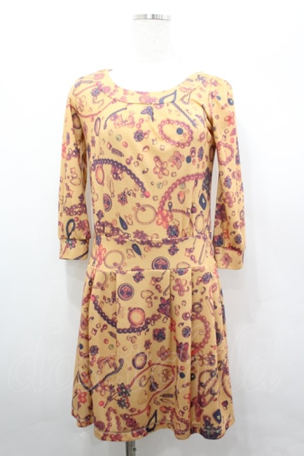 画像1: MILK / ジュエリーナワンピース  ゴールド I-26-04-06-046-ML-OP-SA-ZI (1)