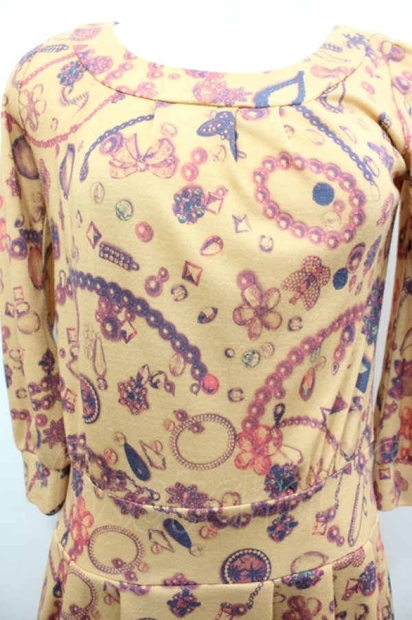 画像2: MILK / ジュエリーナワンピース  ゴールド I-26-04-06-046-ML-OP-SA-ZI (2)