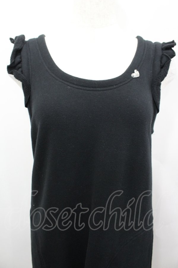 画像2: MILK / フリルカットジャンパースカート  黒 I-26-04-06-047-ML-OP-SA-ZI (2)