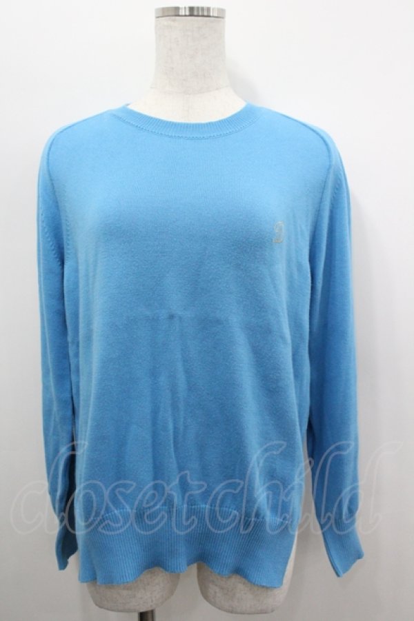 画像1: Jane Marple Dans Le Salon / D刺繍ニットプルオーバー M ブルー I-26-04-06-006-JM-TO-TE-ZI (1)