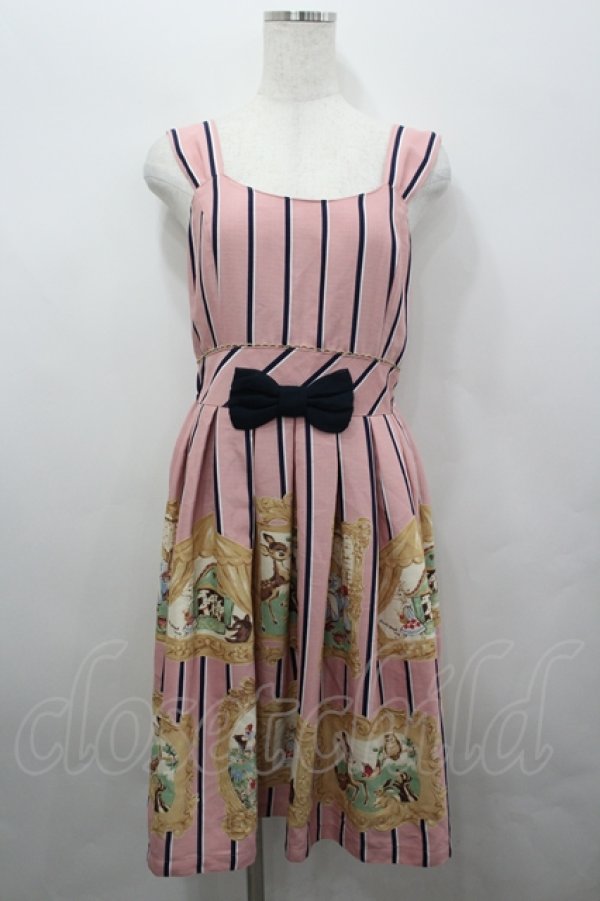 画像1: Emily Temple cute / フェアリーテイルフレームノースリーブワンピース  ピンク I-26-04-06-055-ET-OP-SA-ZI (1)