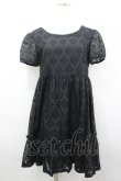画像1: Jane Marple / フラワーレース半袖ワンピース  黒 I-26-04-06-058-JM-OP-SA-ZI (1)